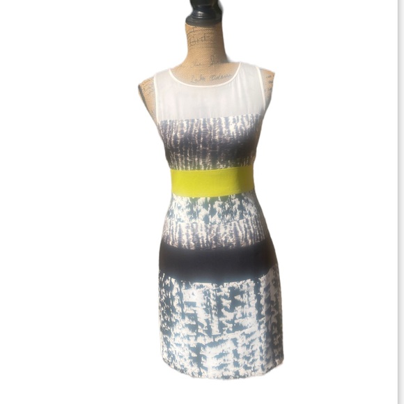 BCBGMaxAzria Dresses & Skirts - BCBG MaxAzria Tara Printed Color Block Abstract Sleeveless Dress